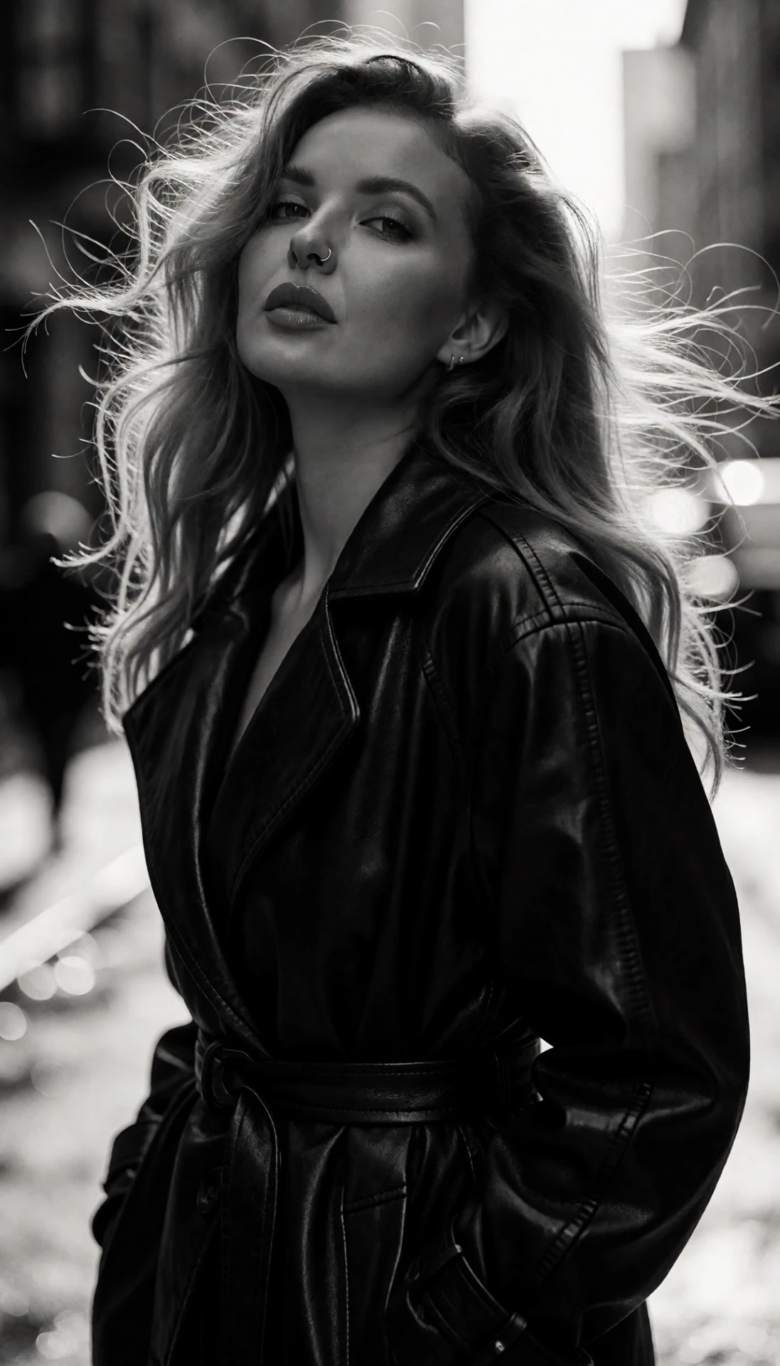 Ksenia Błażyca — portret w czerni i bieli